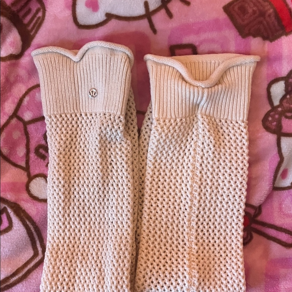 lululemon athletica Cream Knit Leg Warmers